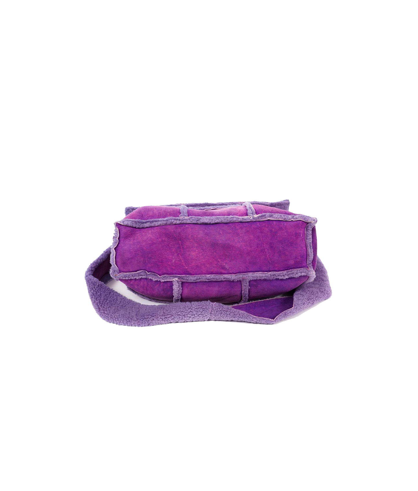Chanel 2000s Purple Suede Chocolate Shoulder Bag