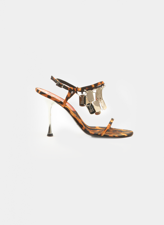 Christian Dior Cheetah 2000s Rare Strap Silver Heels
