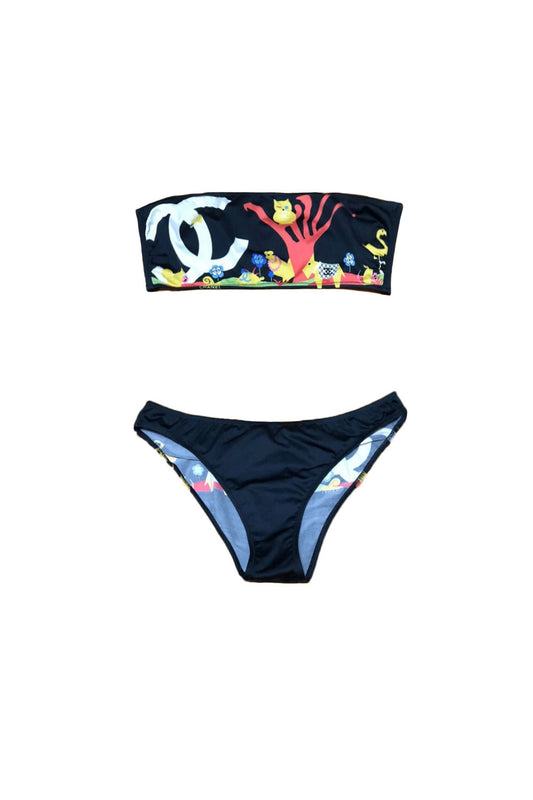 Chanel 2000s Rare Marine Swim Two-Piece