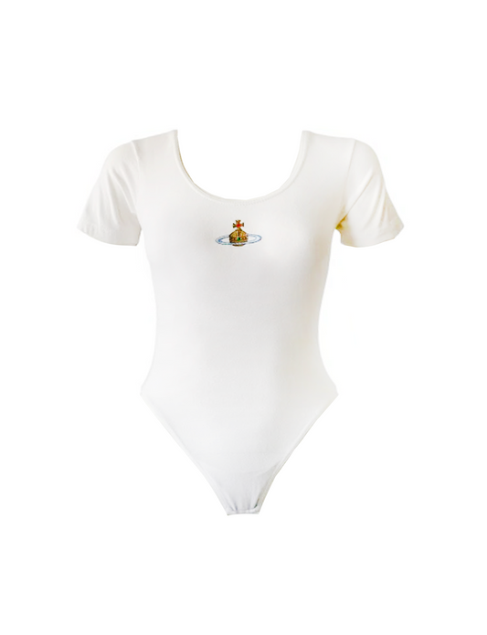 Vivienne Westwood 1990s White Cotton Bodysuit