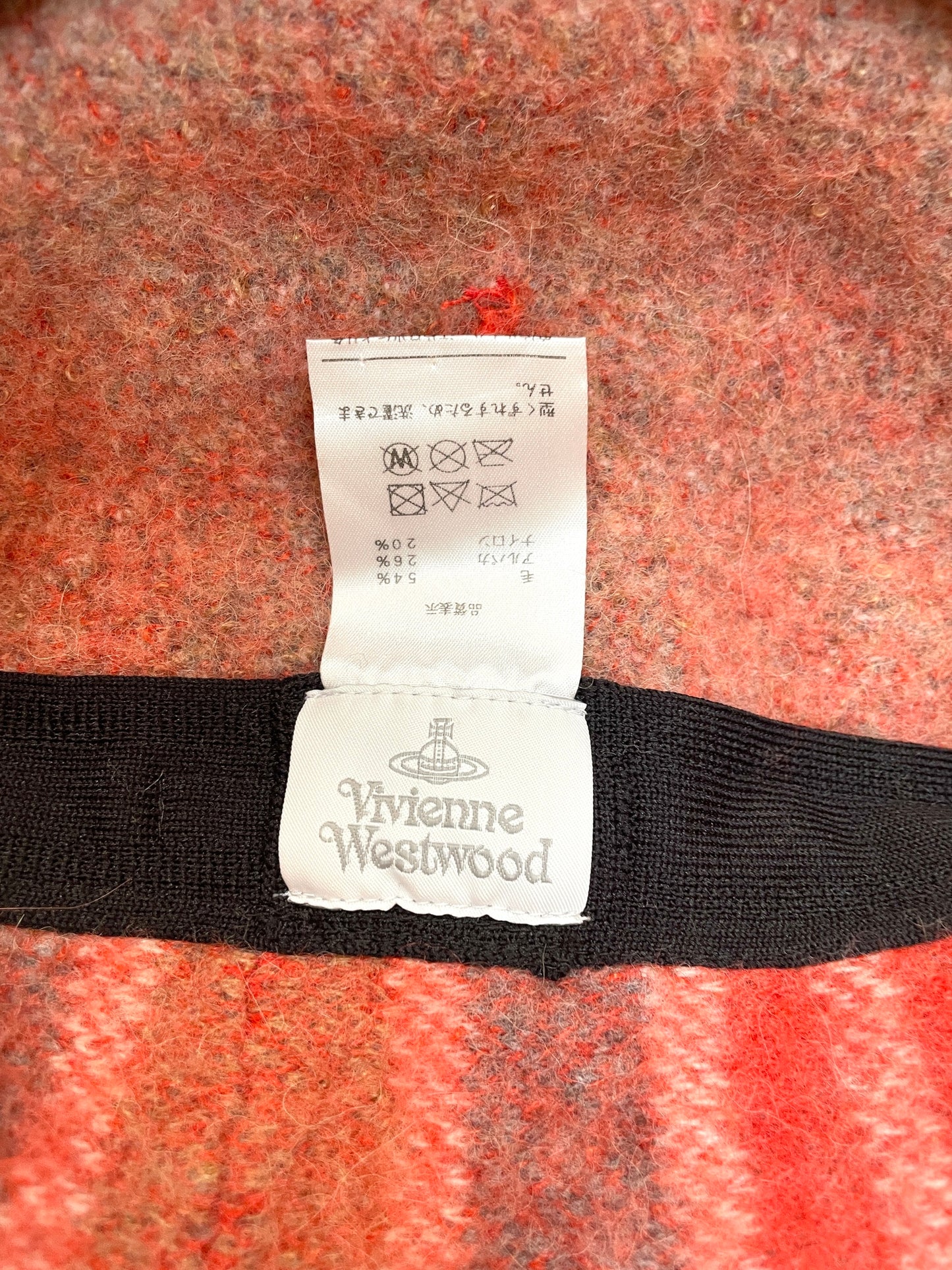 Vivienne Westwood 2000s Orange Plaid Alpaca Beret