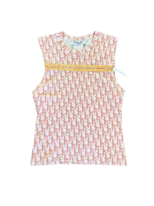 Christian Dior 2000s Diorissimo Monogram Pink Tank