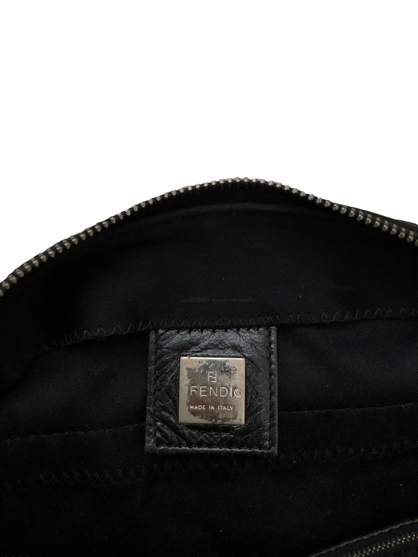 Fendi Black 2000s Cotton Mama Baguette