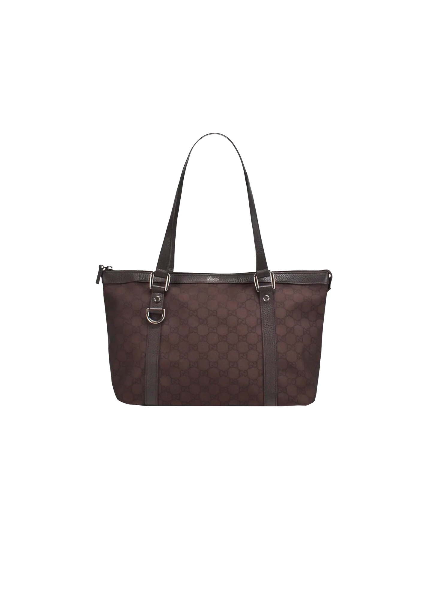 Gucci 2010s Brown Monogram Abbey Tote Bag