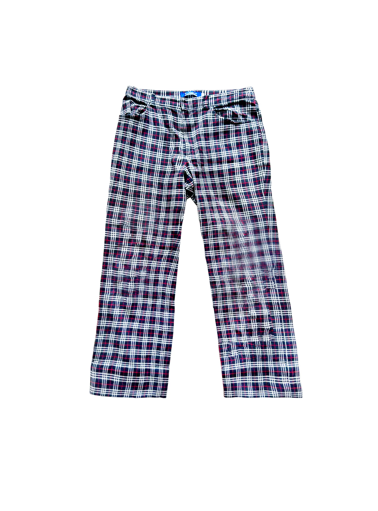 Burberry 2000s Blue Label Plaid Navy Pants
