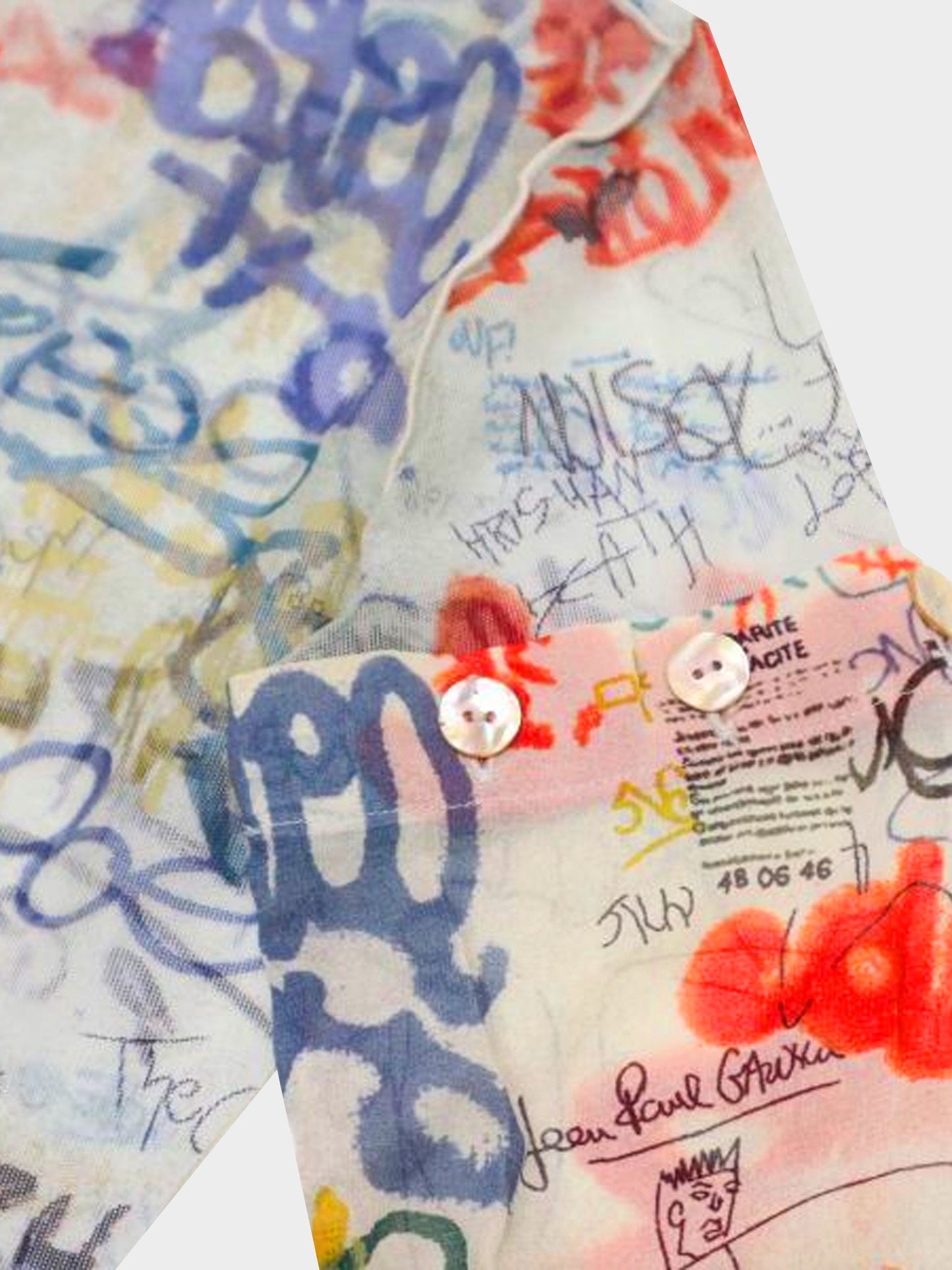 Jean Paul Gaultier Spring 1994 Graffiti Mesh Top