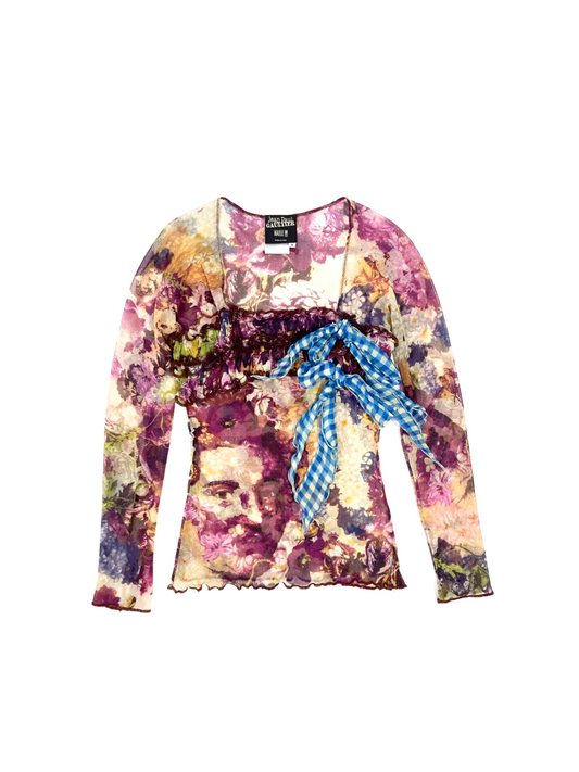 Jean Paul Gaultier 2000s Double Bow Mesh Top