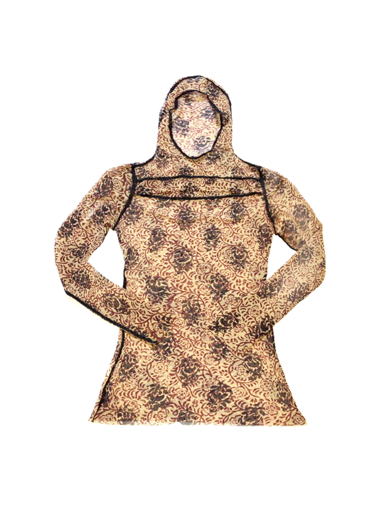 Jean Paul Gaultier 1990s Power Mesh Hood Shirt