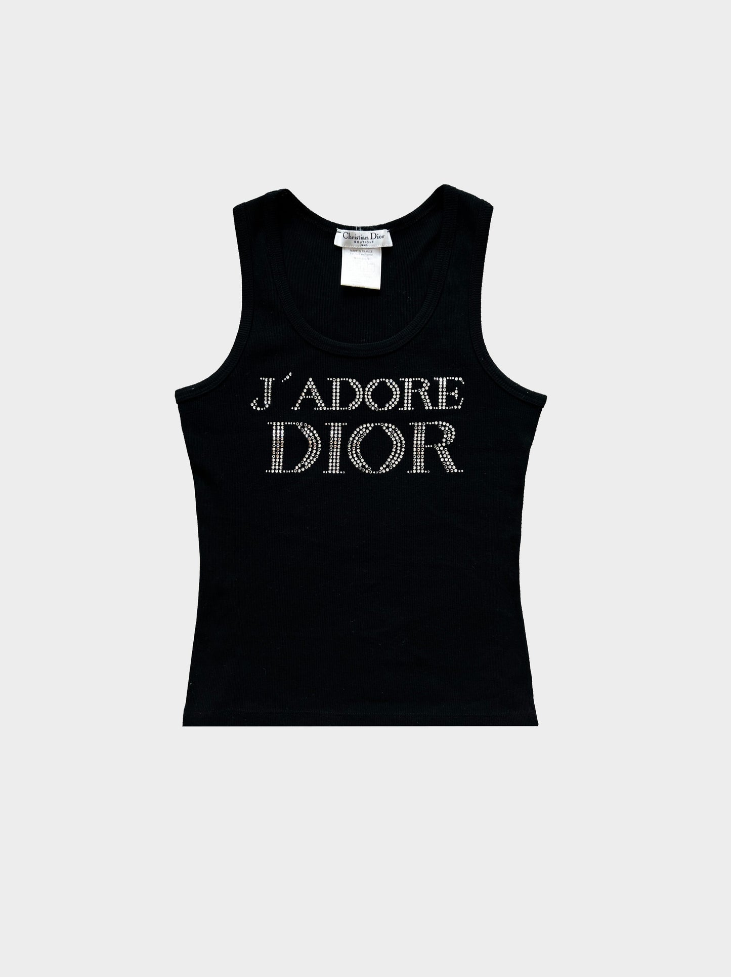 Christian Dior 2003 J'Adore Dior Rhinestone Tank Top