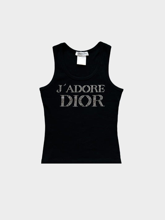 Christian Dior 2003 J'Adore Dior Rhinestone Tank Top