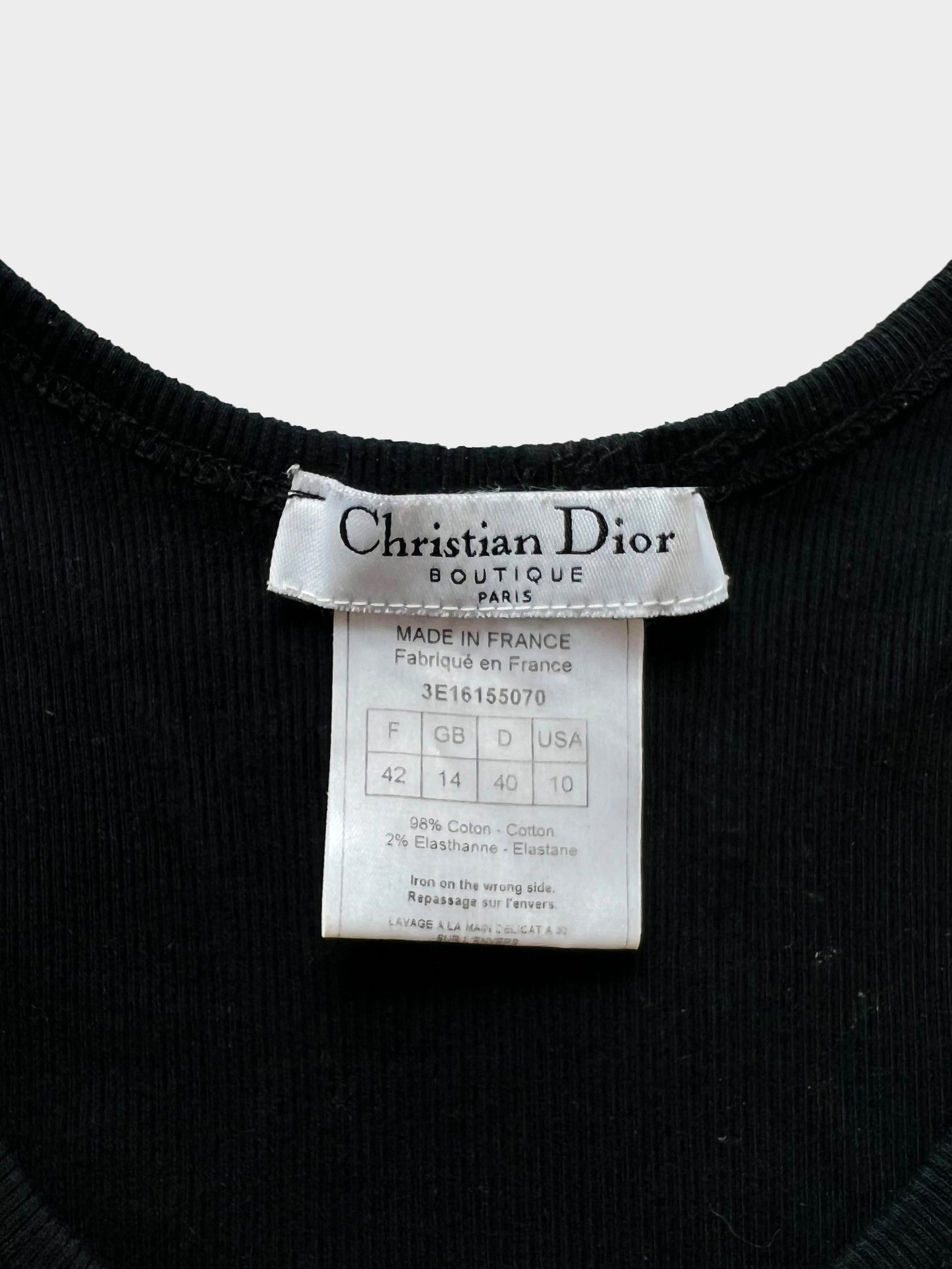 Christian Dior 2003 J'Adore Dior Rhinestone Tank Top