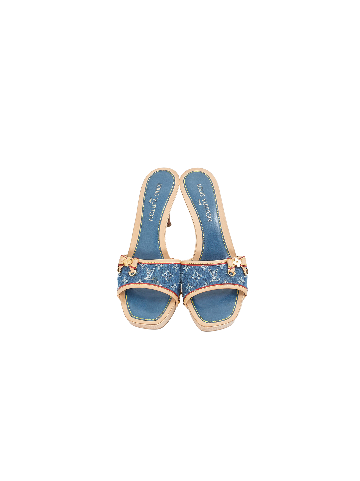 Louis Vuitton 2000s Denim Monogram Heels