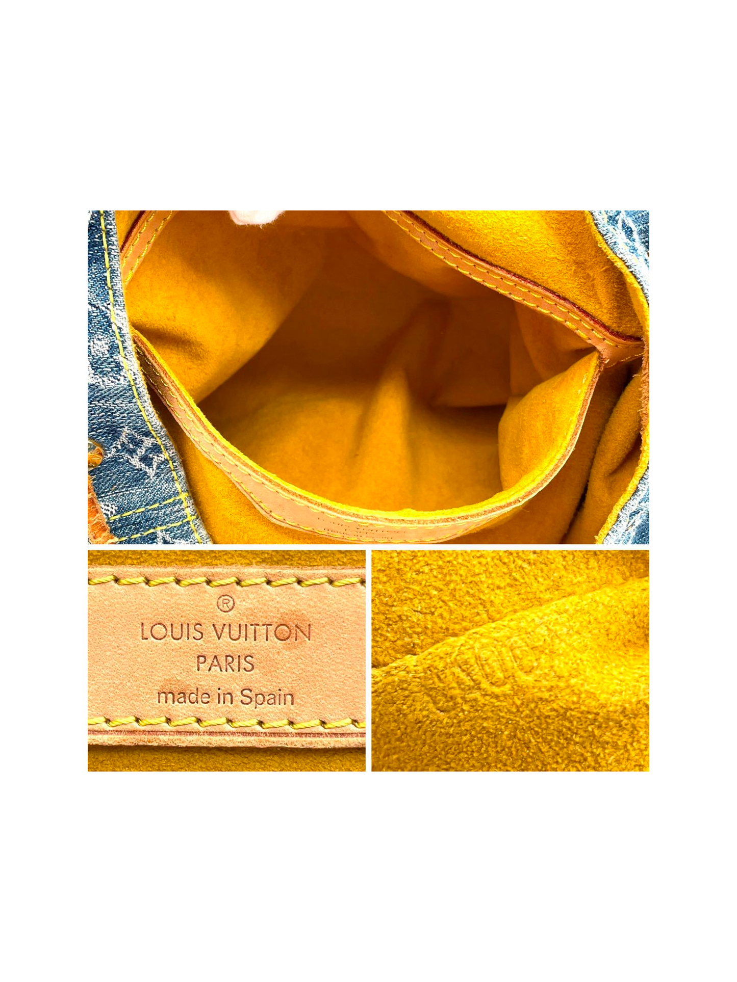 Louis Vuitton 2000s Denim Leather Rare Backpack