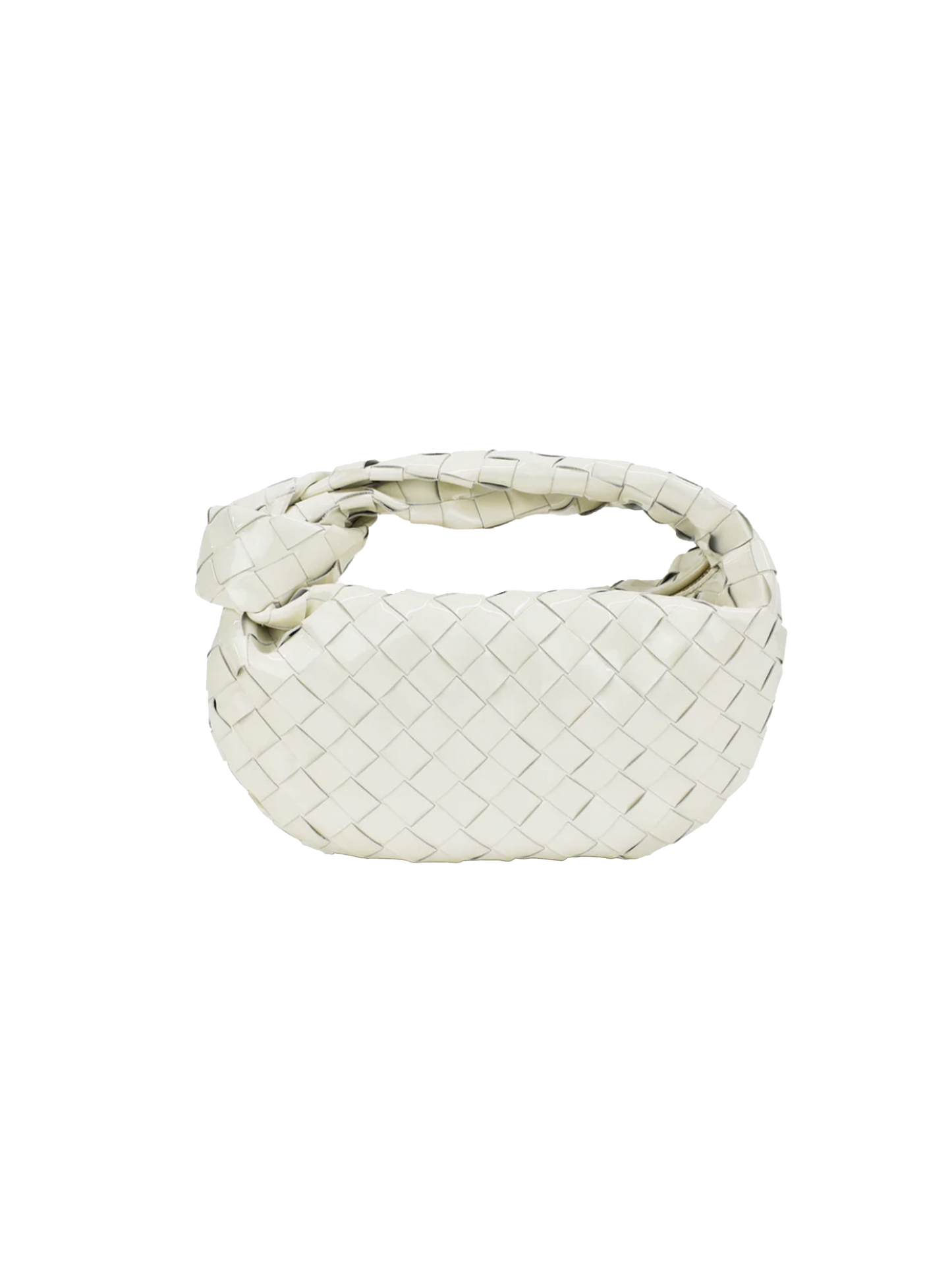 Bottega Veneta White Patent Mini Jodie