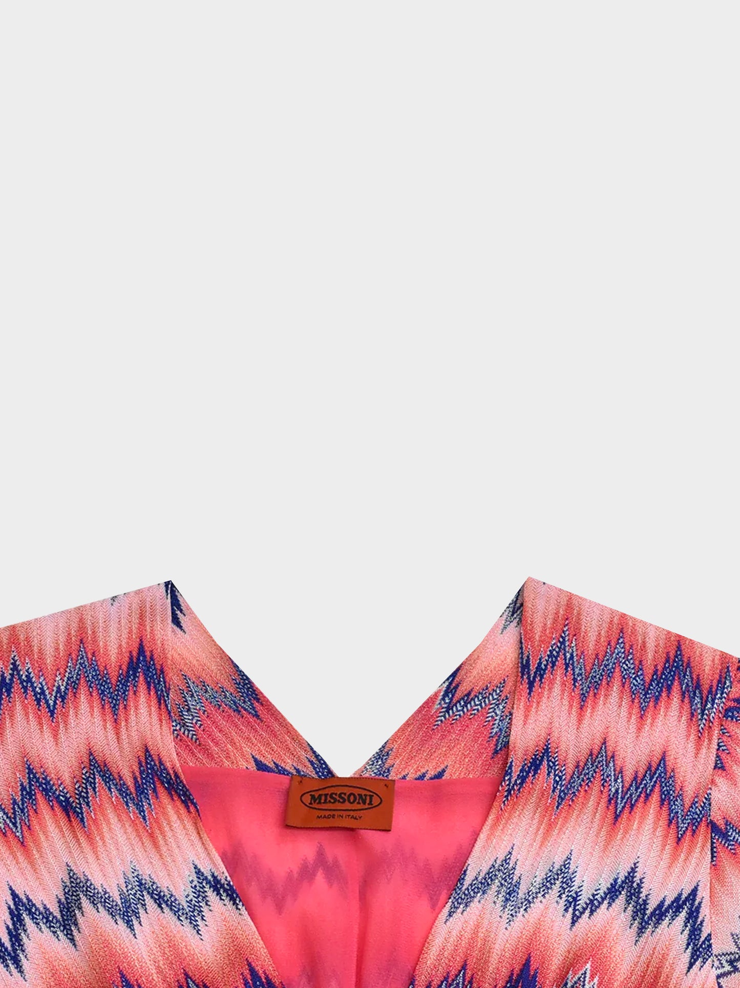 Missoni 2000s Pink Chevron Midi Dress