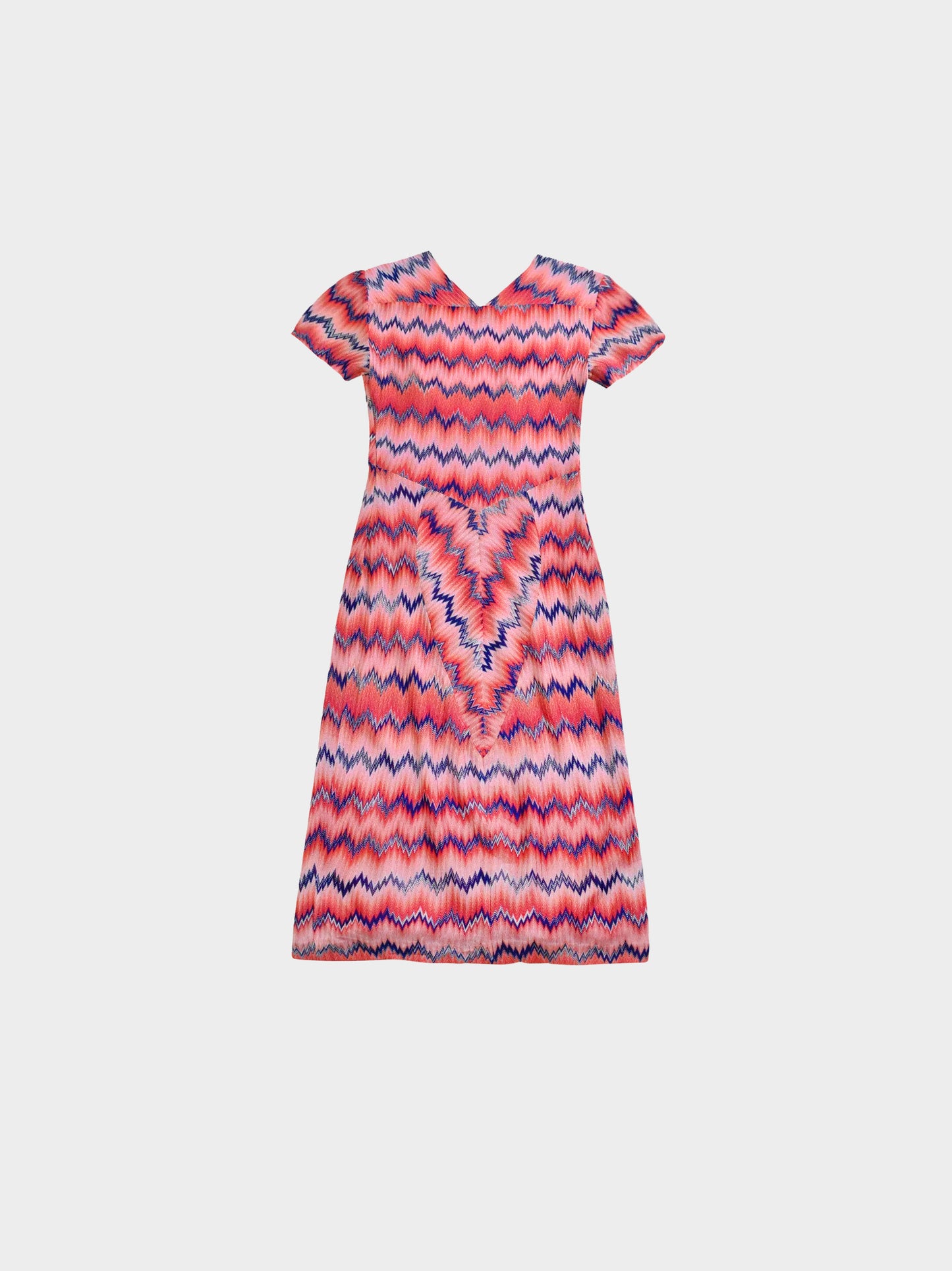 Missoni 2000s Pink Chevron Midi Dress