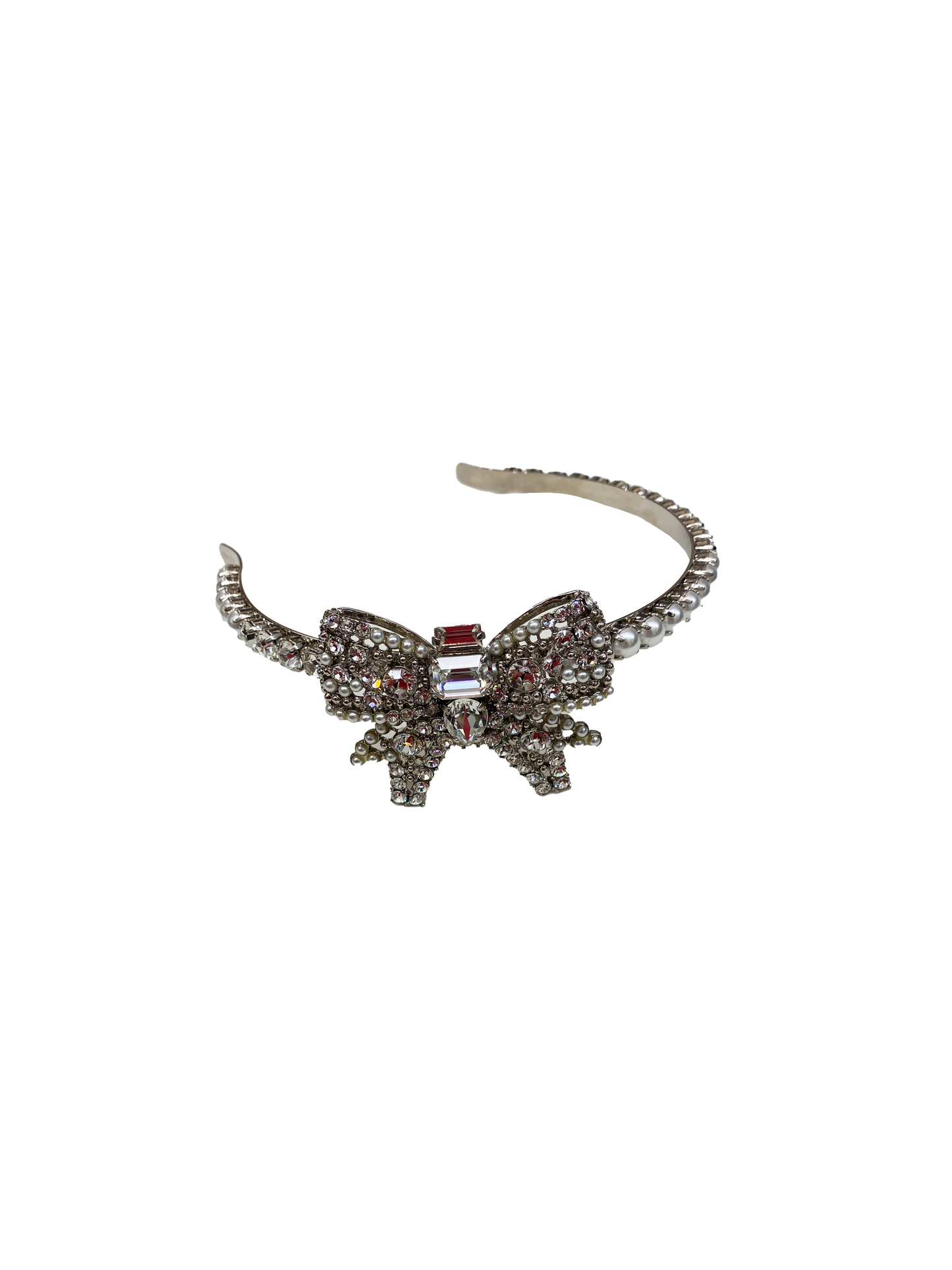 Miu Miu 2020s Crystal Bow Headband