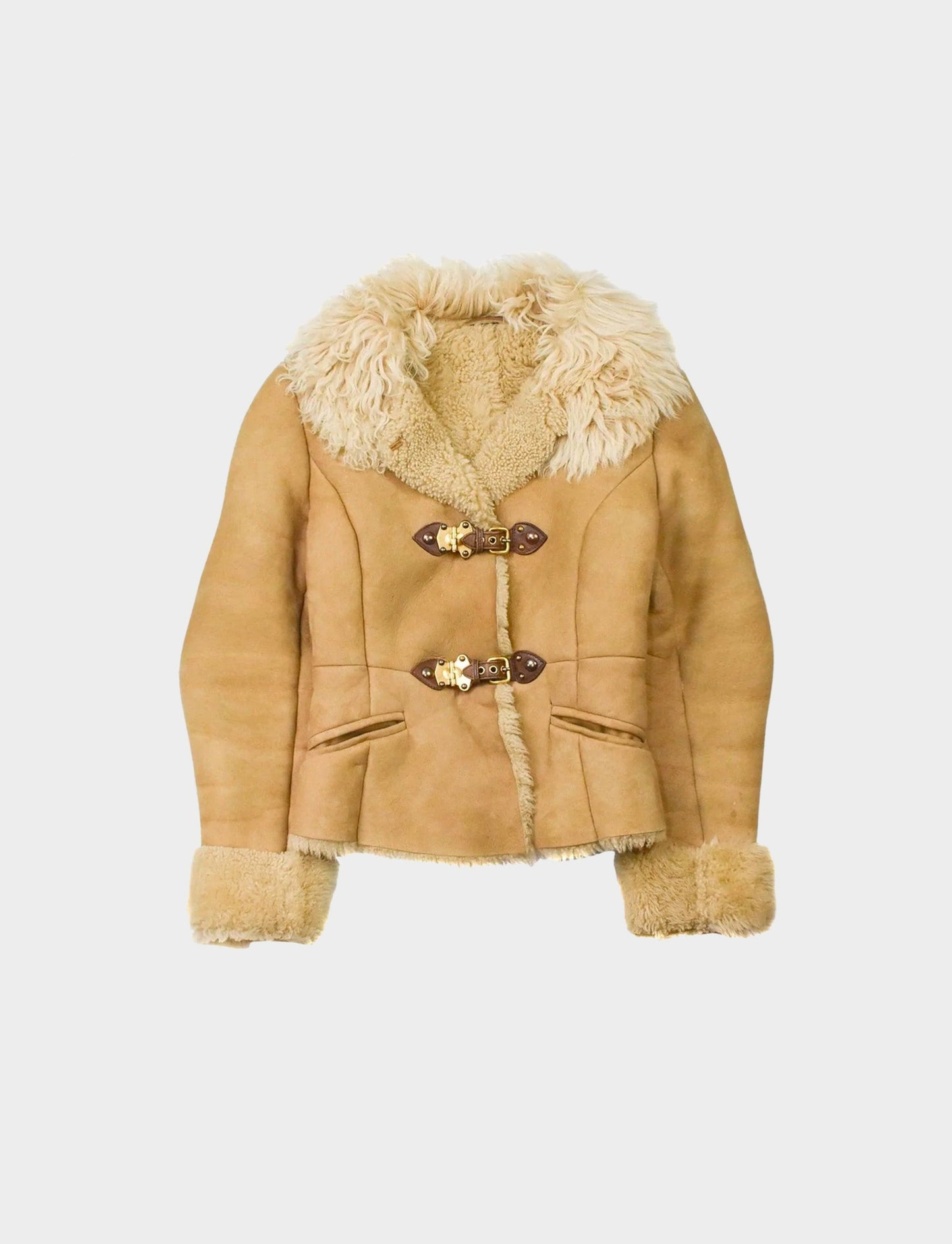 Miu Miu 2000s Shearling Buckle Jacket