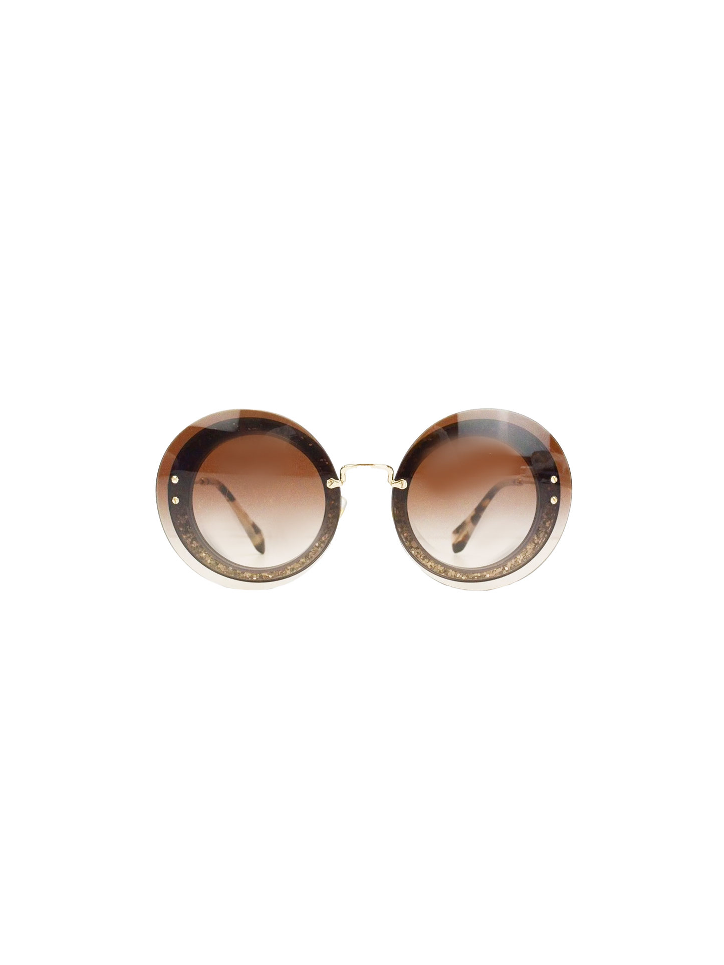 Miu Miu Round Sparkle Sunglasses