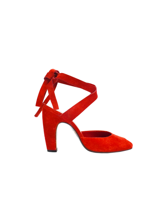 Miu Miu Red Peep Toe Heels
