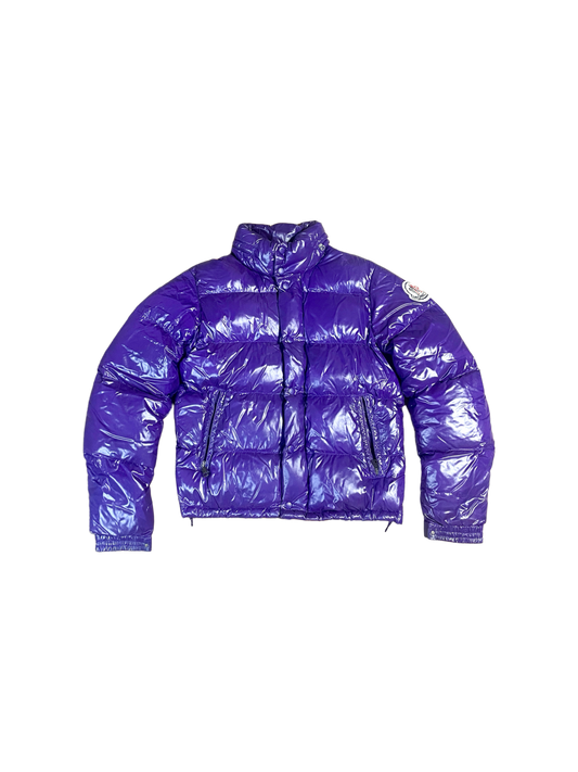 Moncler 2000s Purple Shiny Puffer Jacket