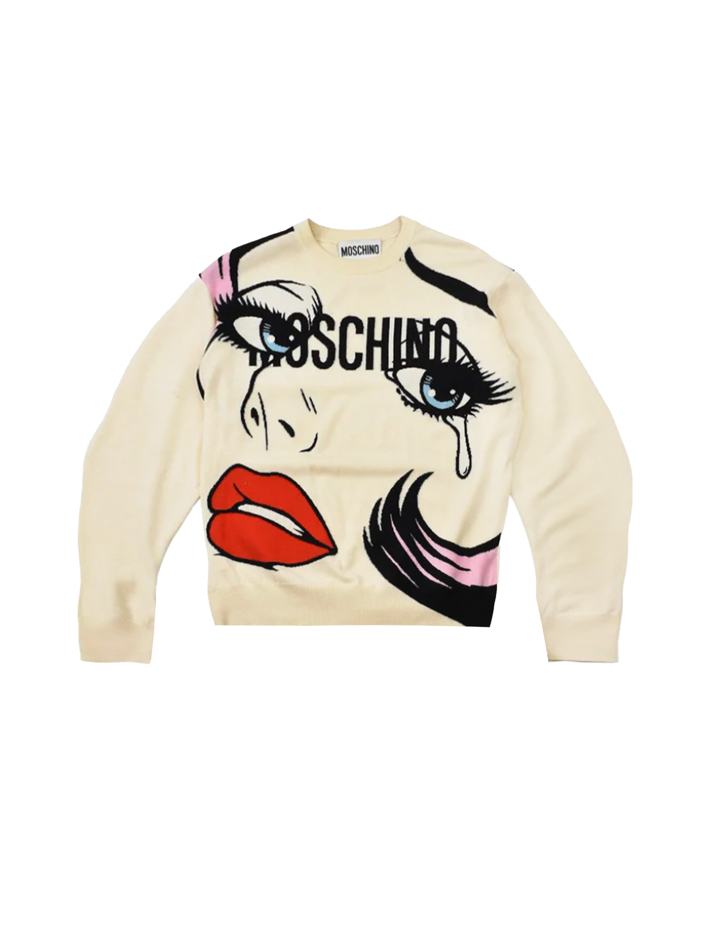 Moschino FW18 Pop Art Crying Face Sweater