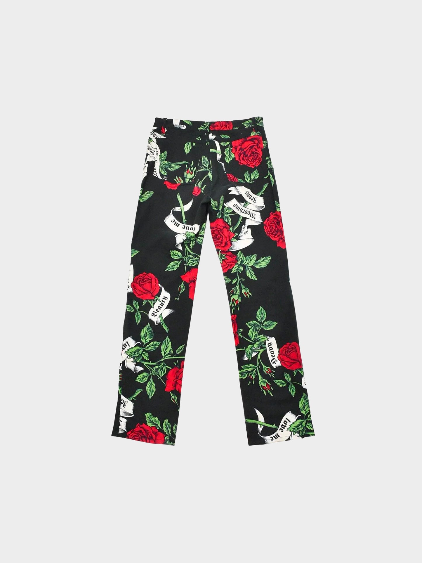 Moschino 1990s Wild at Heart Rose Jeans