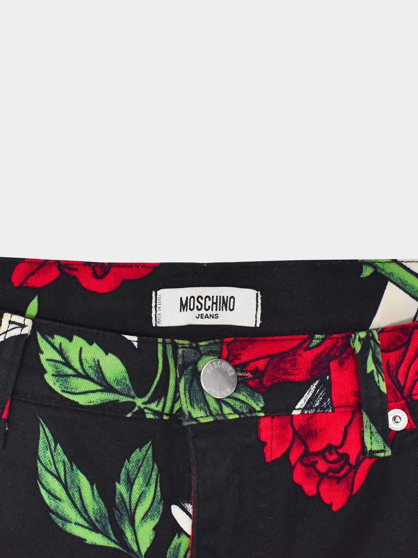 Moschino 1990s Wild at Heart Rose Jeans