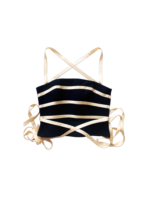 Moschino 1990s Couture Ribbon Top