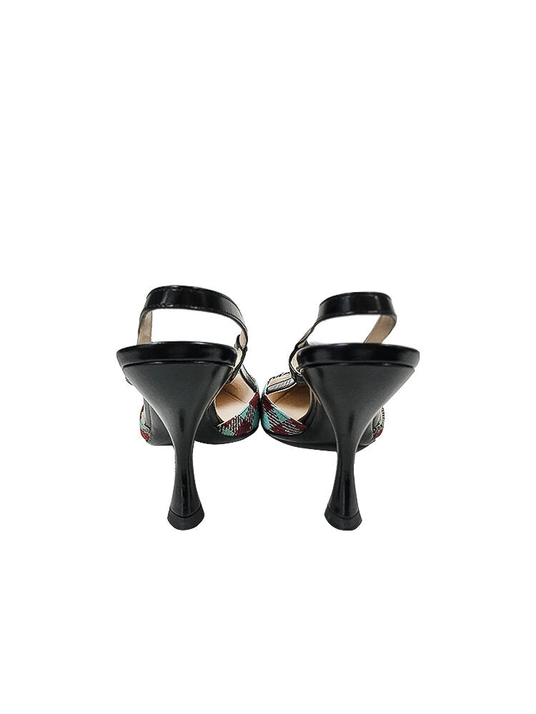 Prada 2000s Tartan Vintage Point Sling Heels