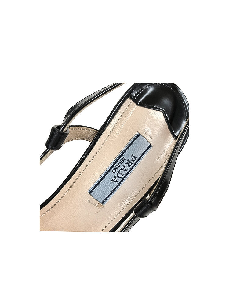 Prada 2000s Tartan Vintage Point Sling Heels