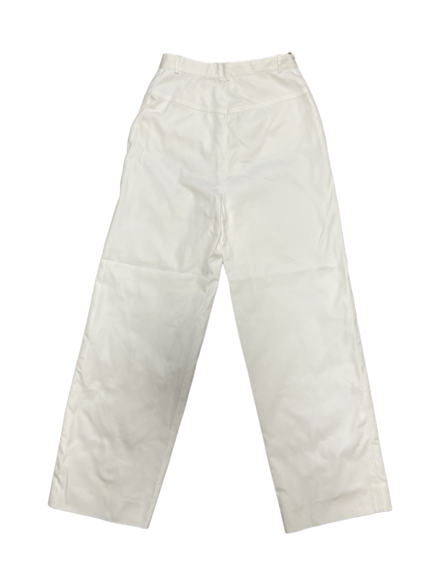 Chanel White 2000s CC Denim Cotton Trousers
