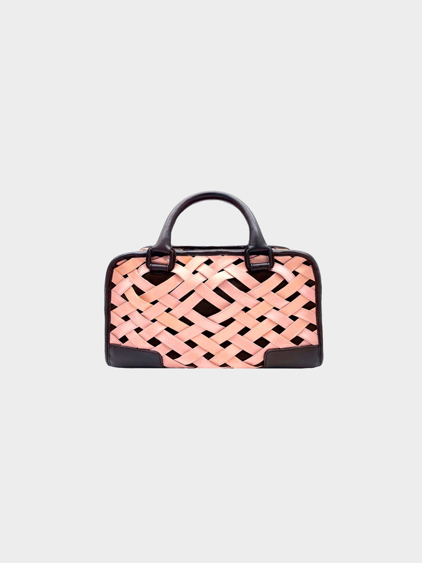 Loewe 2007 Limited Edition Woven Pink Leather Handbag
