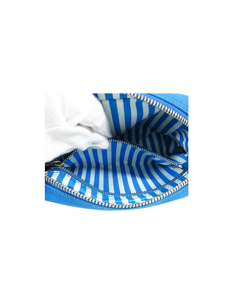 Prada 2000s  Bright Blue Denim Pouch