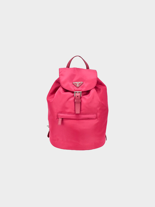Prada 2010s Pink Nylon Vela Backpack