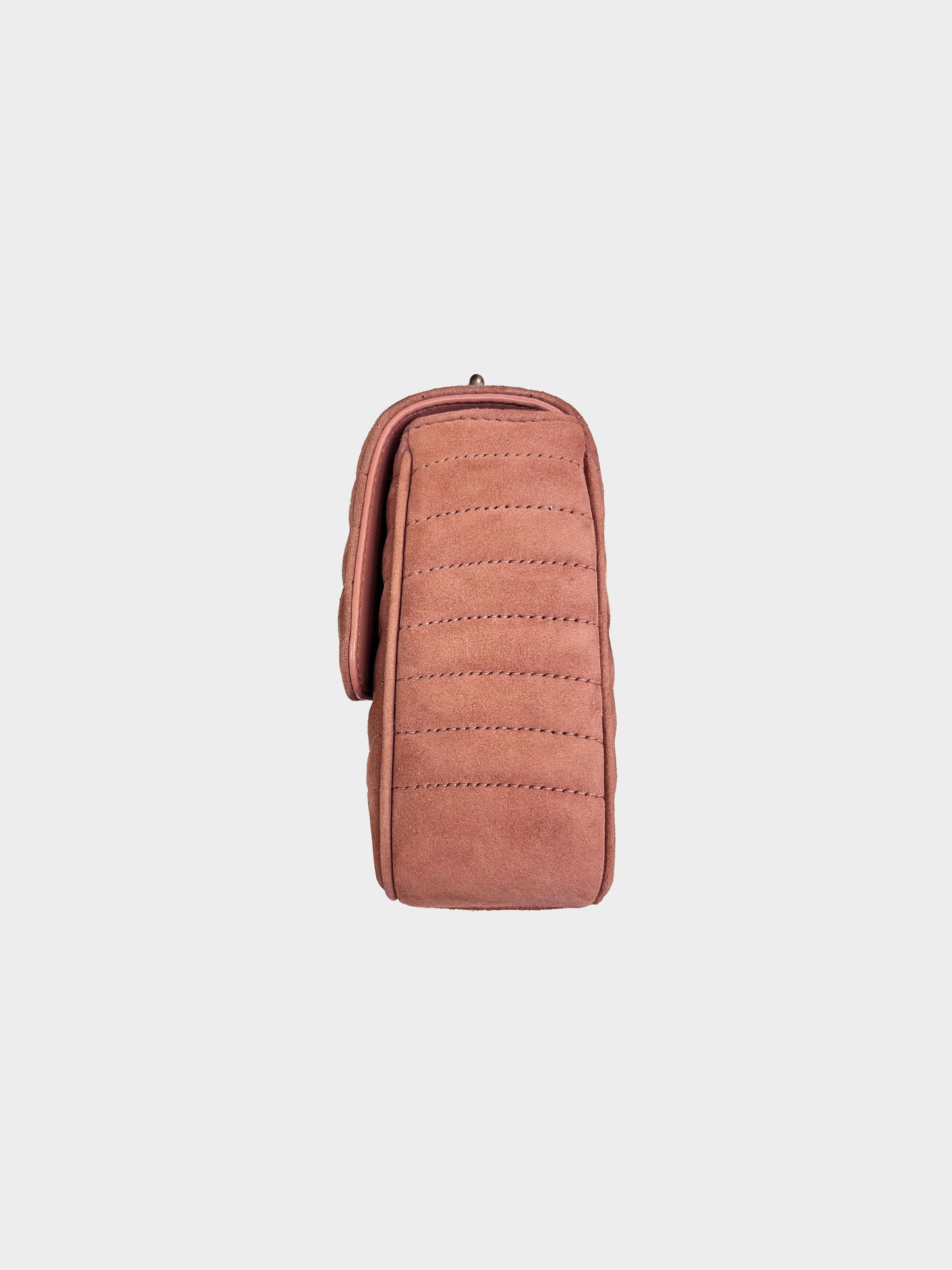 Prada 2018 Blush Suede Diagramme Flap Bag