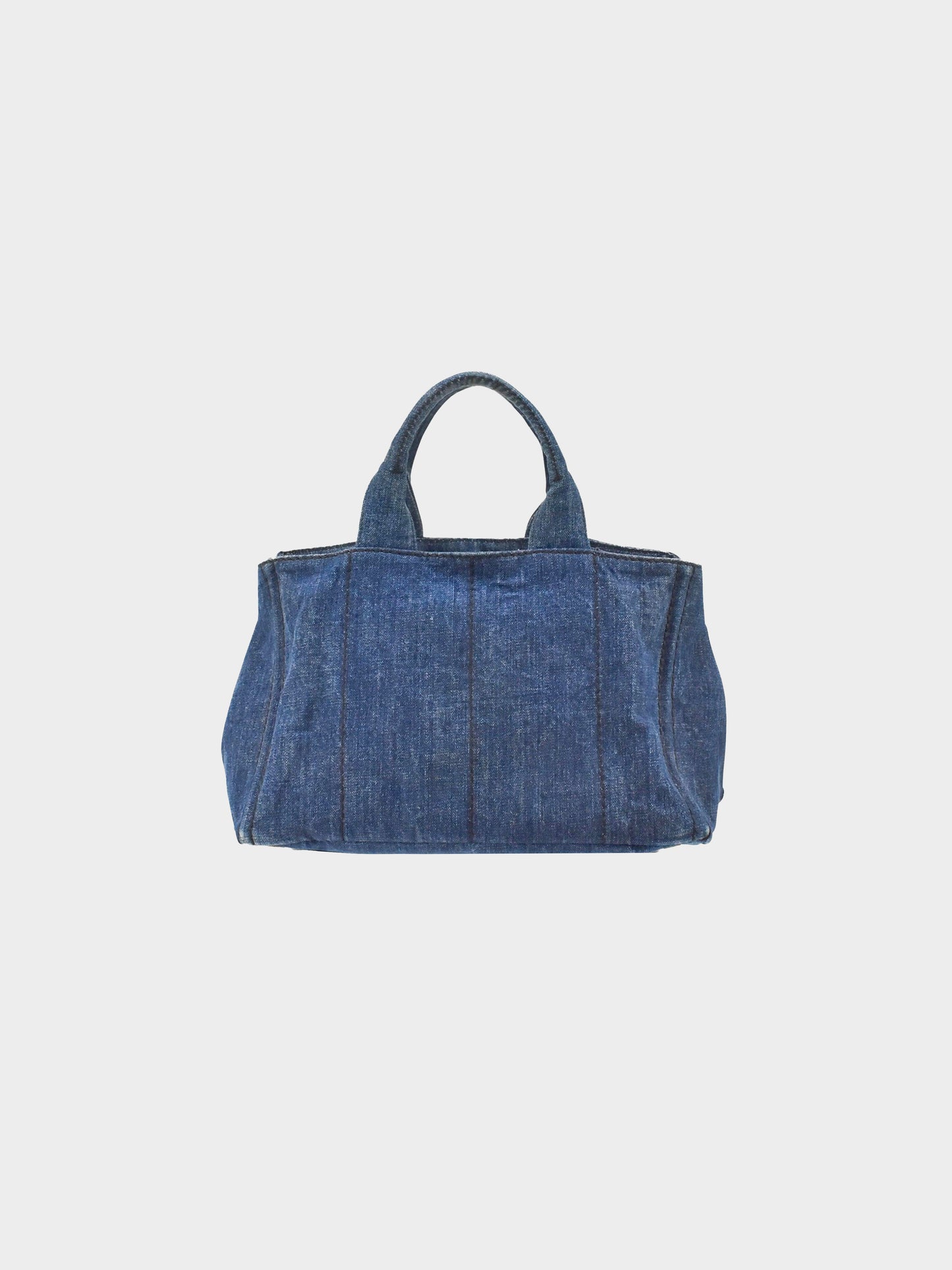 Prada 2010s Denim Logo Canapa Bag