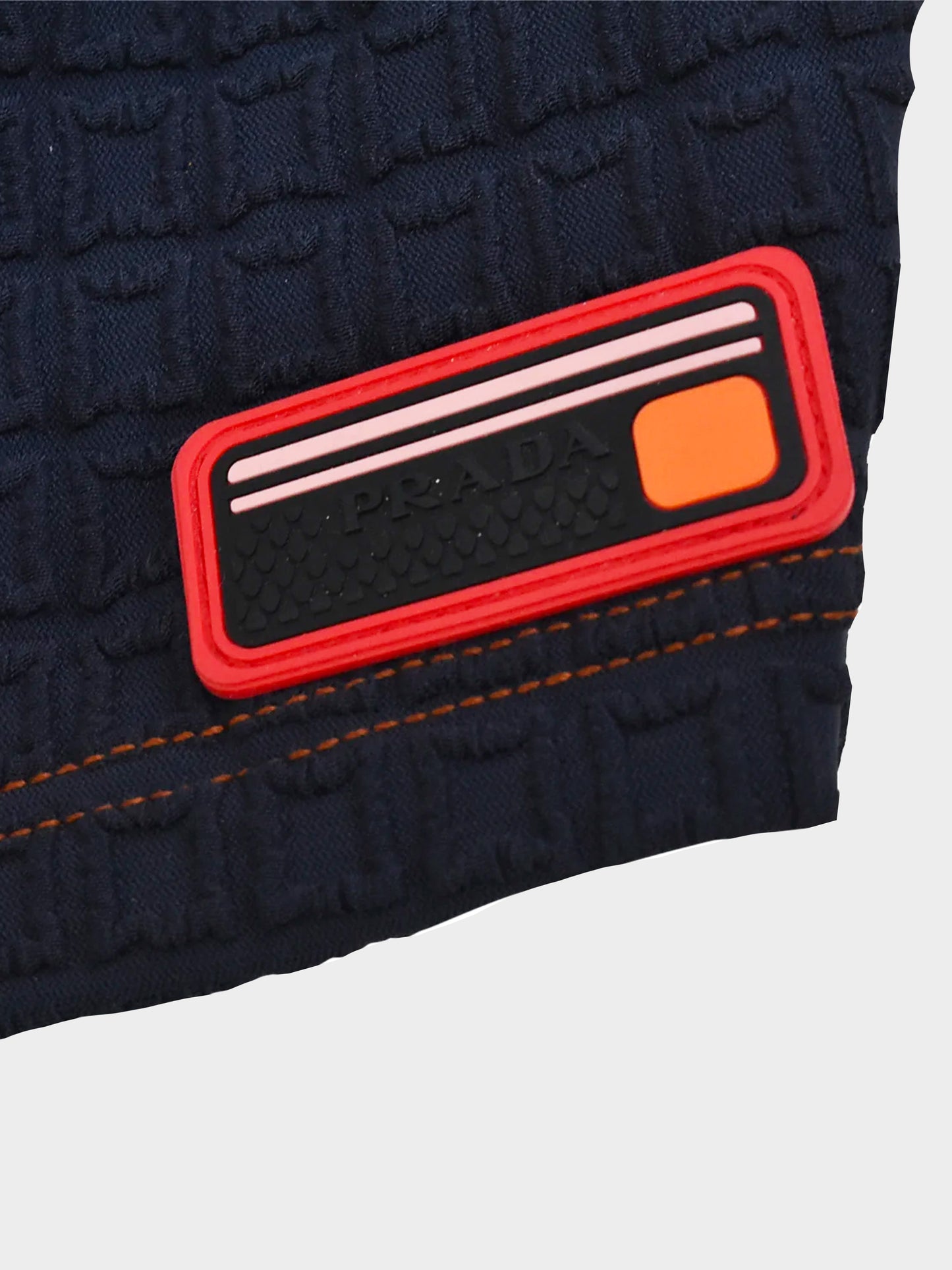 Prada Fall 2018 Waffle Knit Logo Crop Top