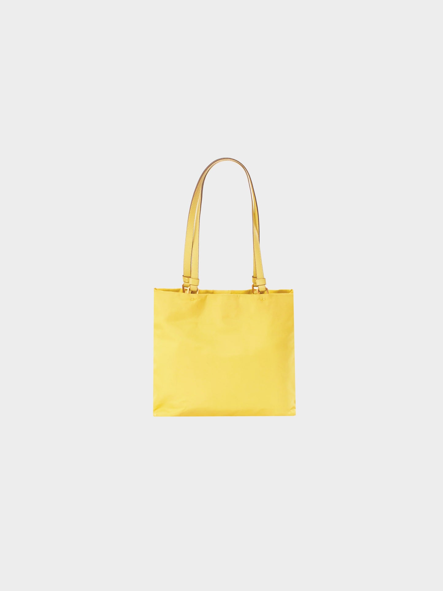 Prada 2010s Yellow Nylon Tote Bag