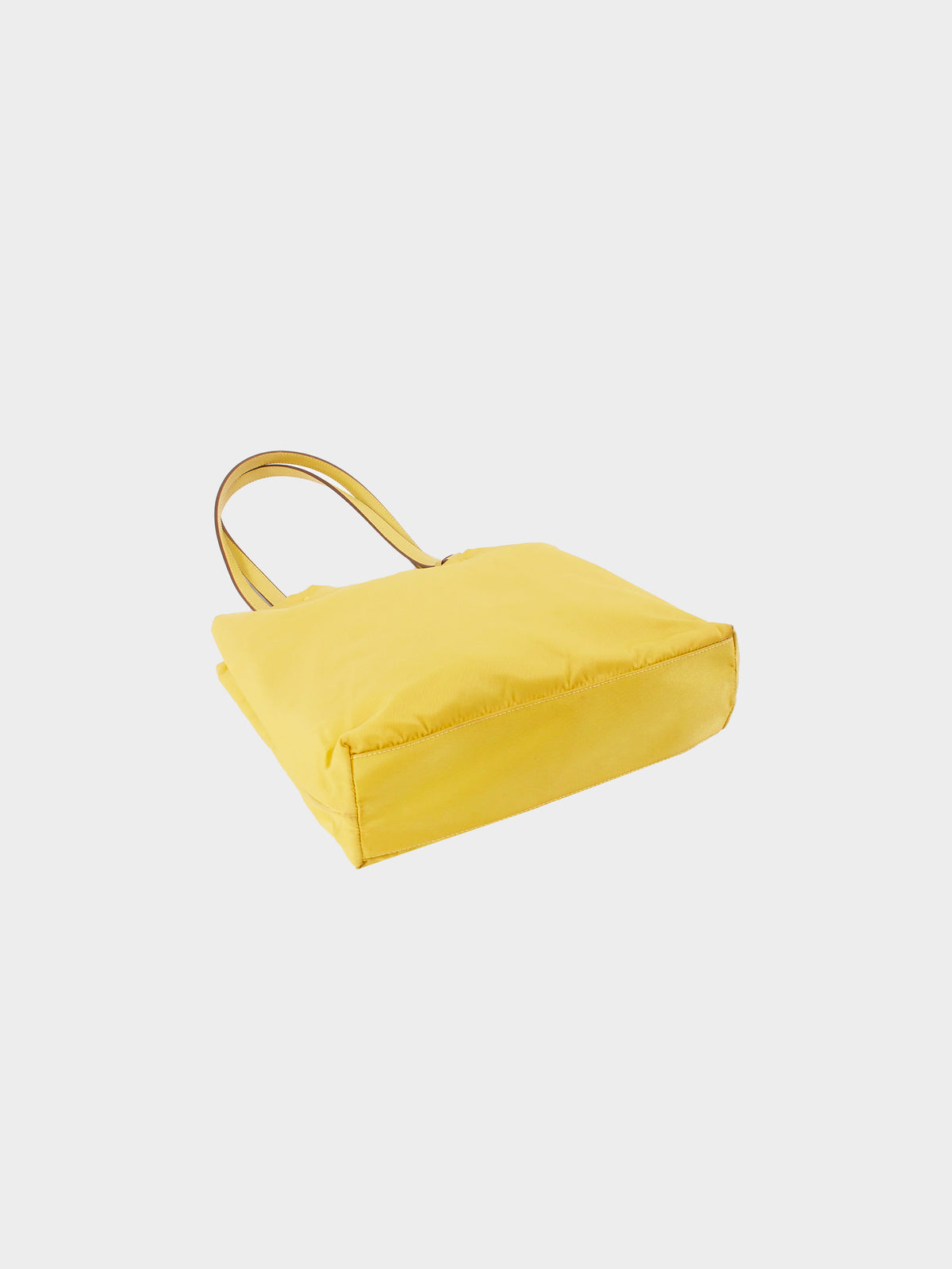 Prada 2010s Yellow Nylon Tote Bag