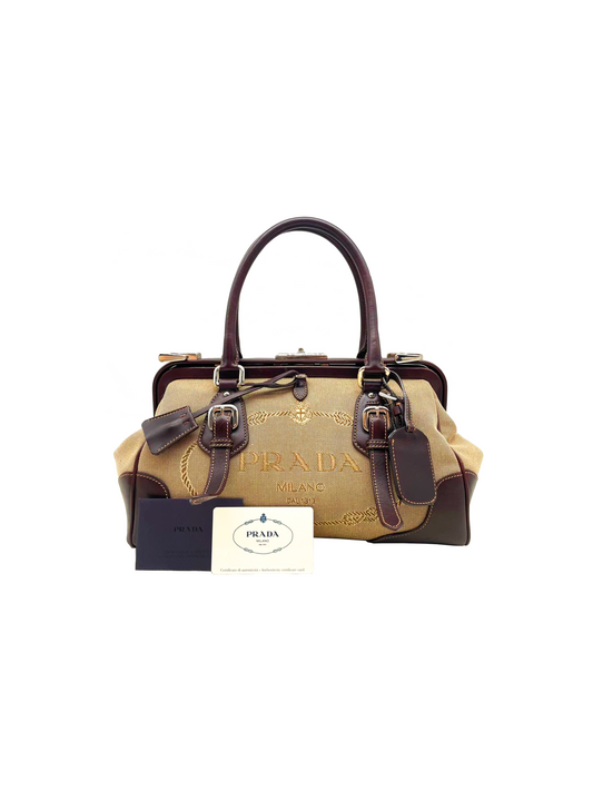 Prada 2000s Rare Clasp Milano Handbag
