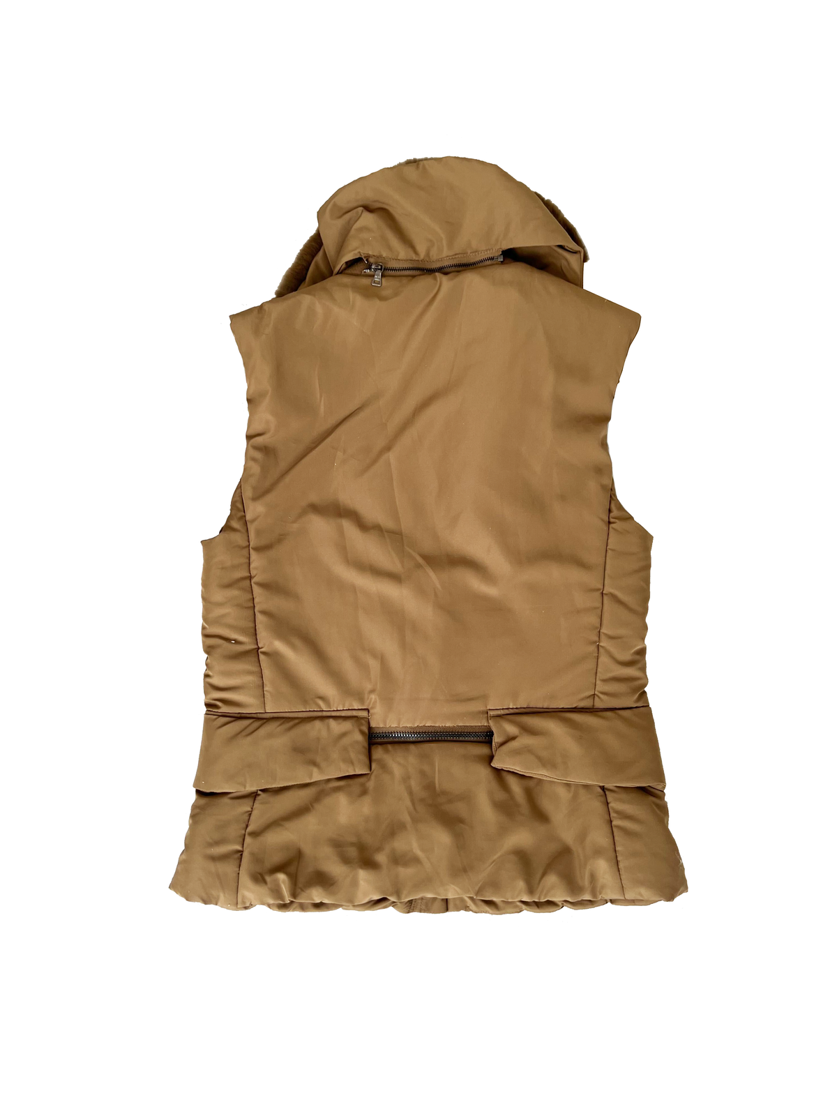 Prada 2000s Sports Beige Fur Vest