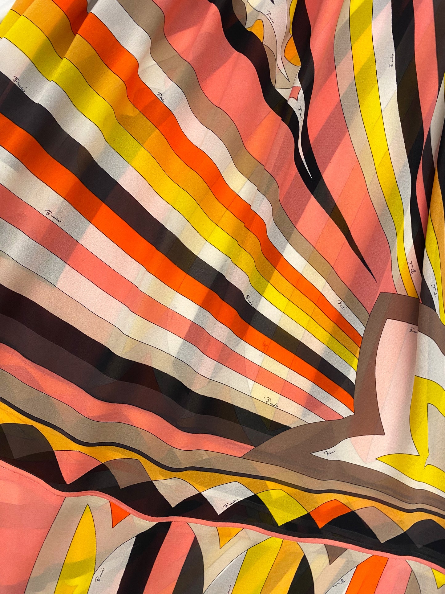Emilio Pucci 1970s Empire Waist Silk Chiffon Dress
