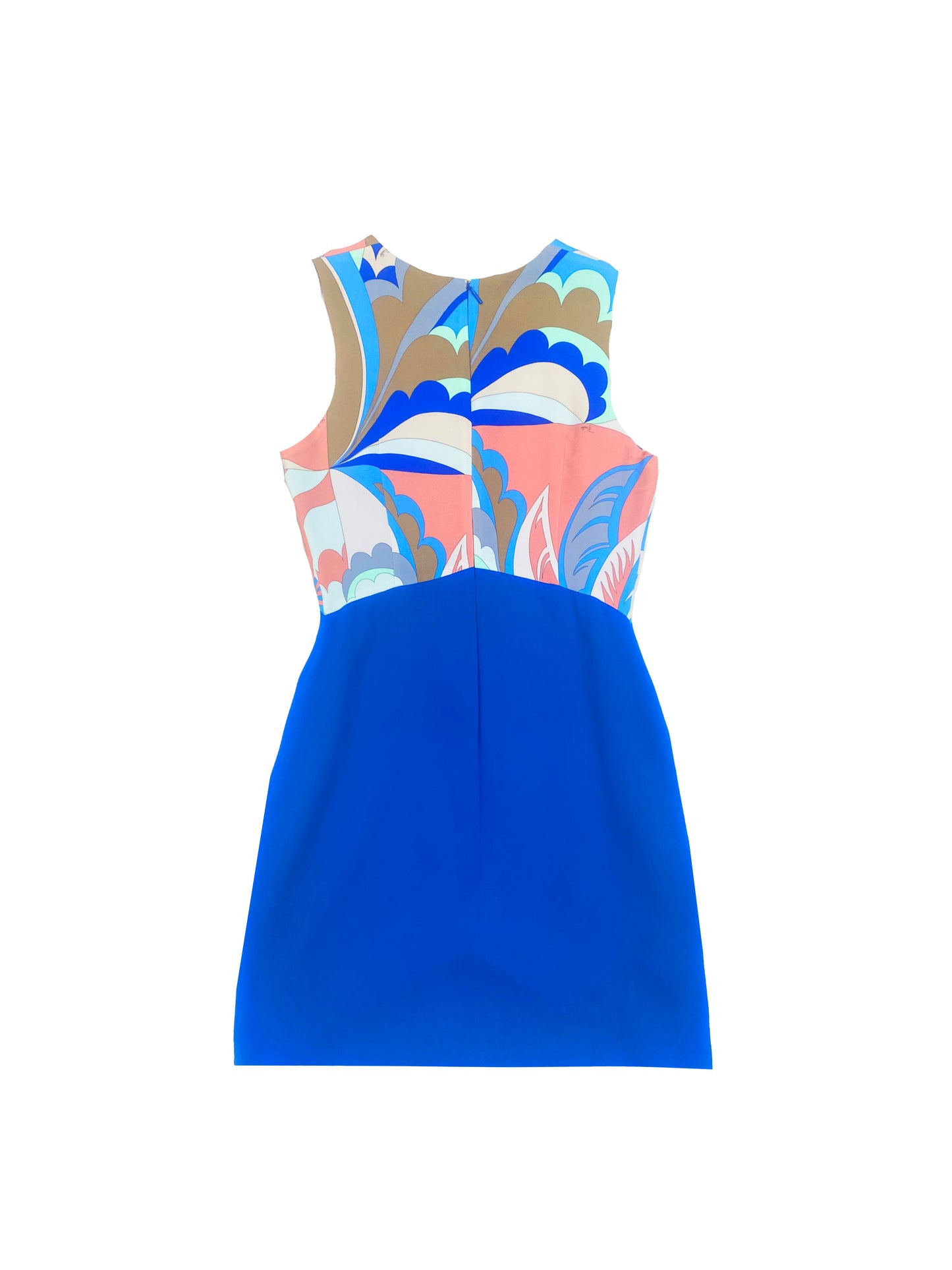 Emilio Pucci Blue and Pink Triangle Mini Dress
