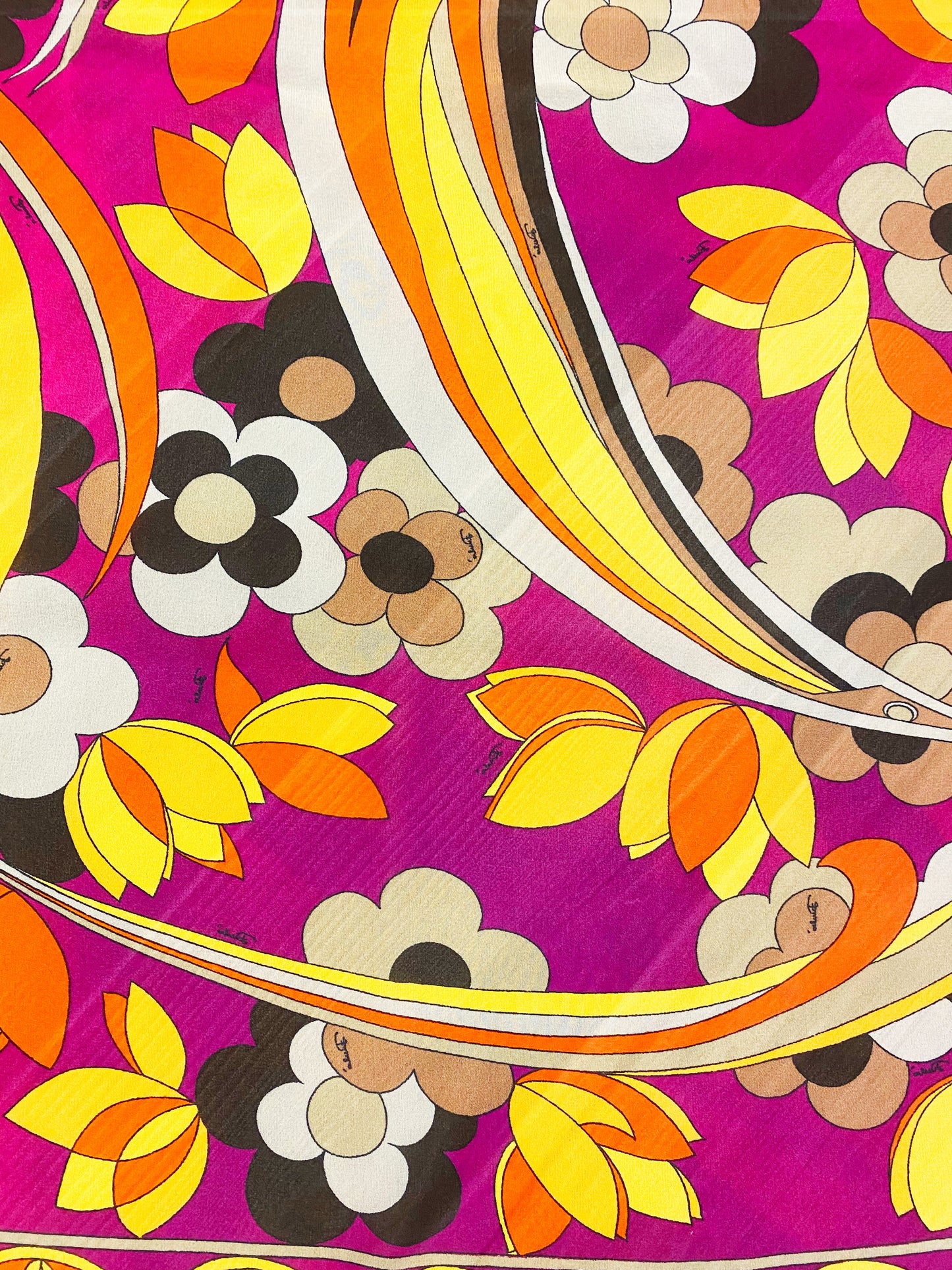 Emilio Pucci 1960s Silk Chiffon Scarf