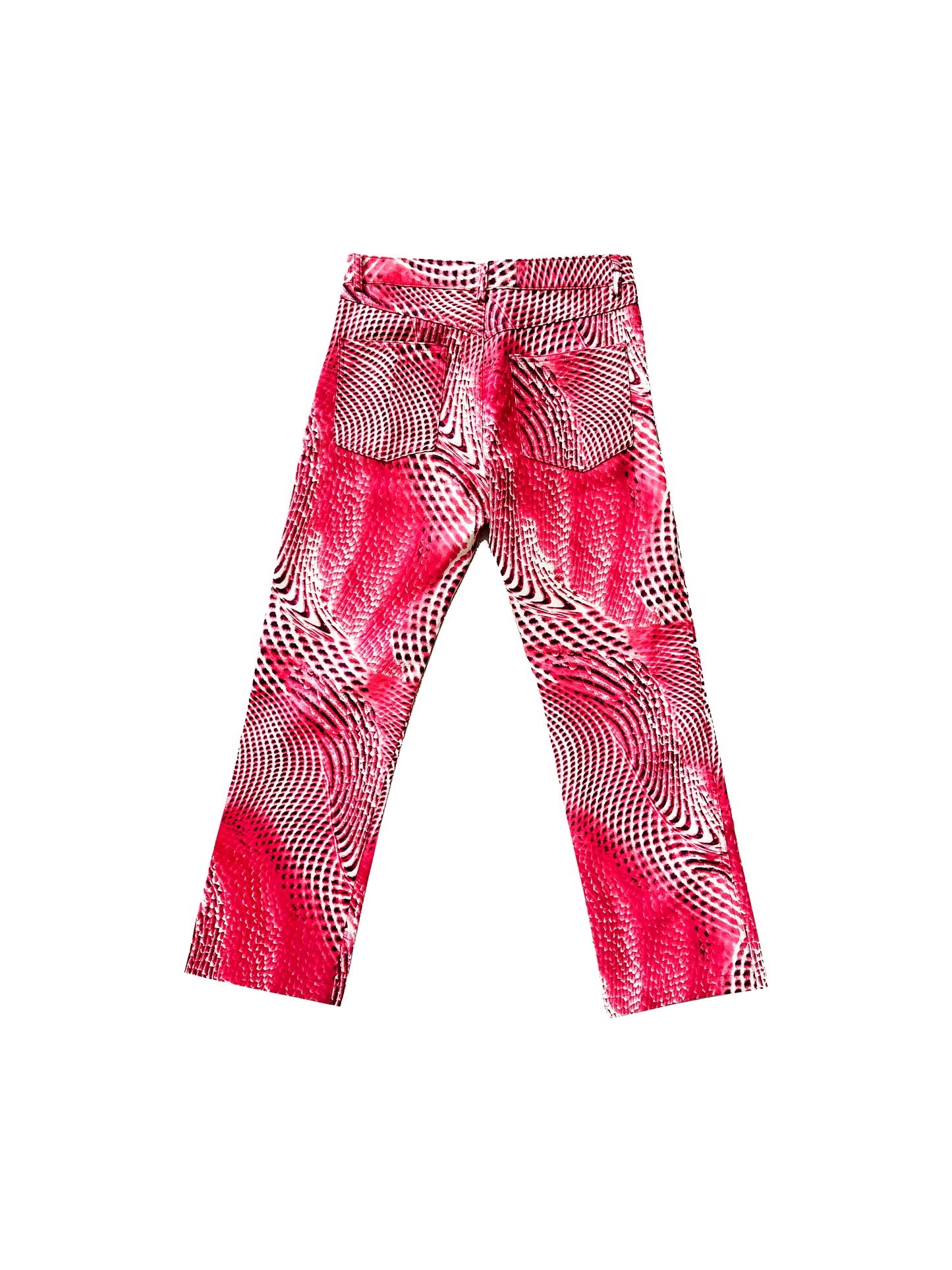 Roberto Cavalli 1990s Rare Red Printed Pants