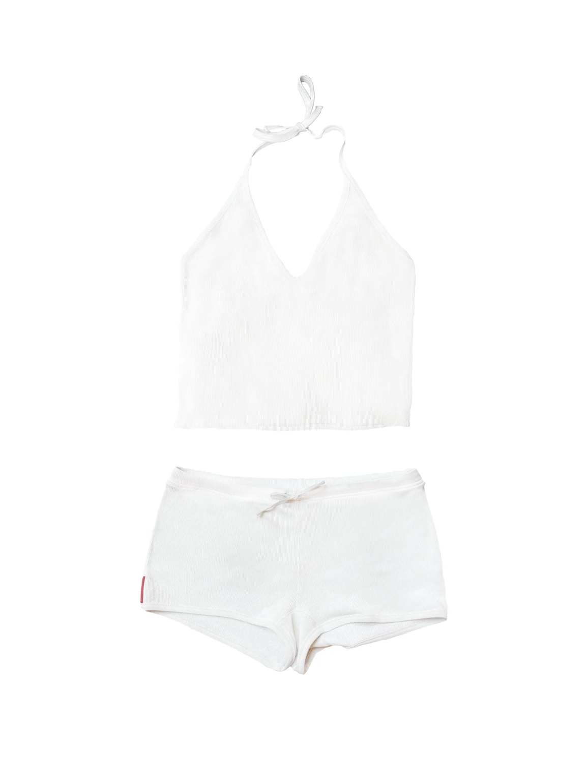 Prada 2000s Sports Rare Ribbed White Set