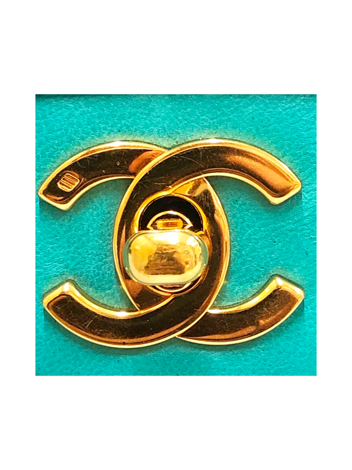 Chanel Teal 2005-2006 Square Leather Flap