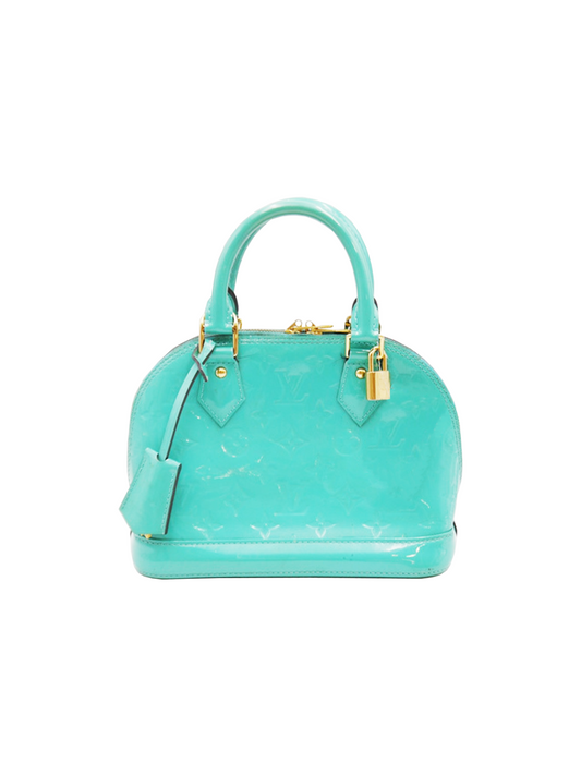 Louis Vuitton 2000s Teal Vernis Alma Bag
