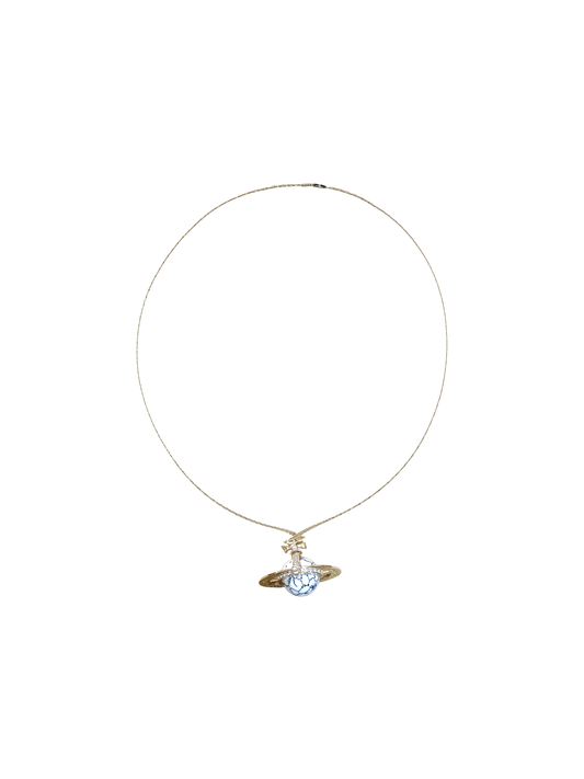 Vivienne Westwood 2010s XL Gold Marble Orb Necklace